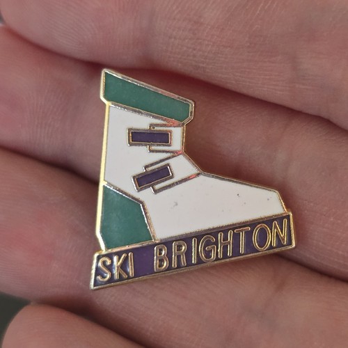 Vtg Skiing ski Brighton Utah Pin 1990s