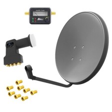 60 cm Sat Octo LNB Satfinder 8 partecipanti impianto antenna digitale specchi...