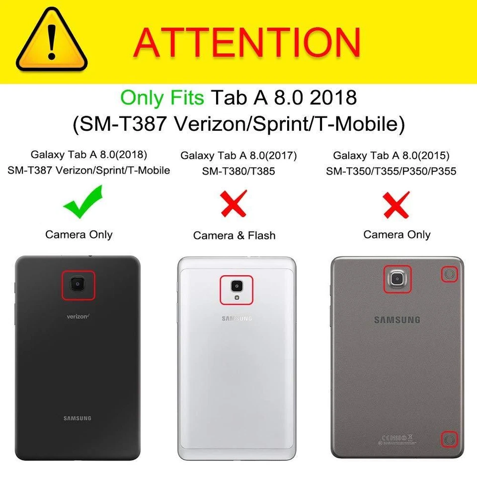 Capa suporte fólio para tablet Samsung Galaxy Tab A 8,0 polegadas SM-T387 2018 - Imagem 2 de 4