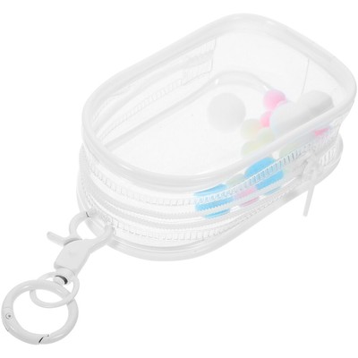  4 Sets Clear Doll Display Case Keychain Doll Bag Display -Tasche mit Hanging