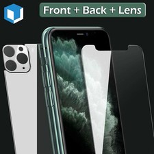 Fr iPhone 11 12 Pro Max Front Back Camera Lens Tempered Glass Screen Protector