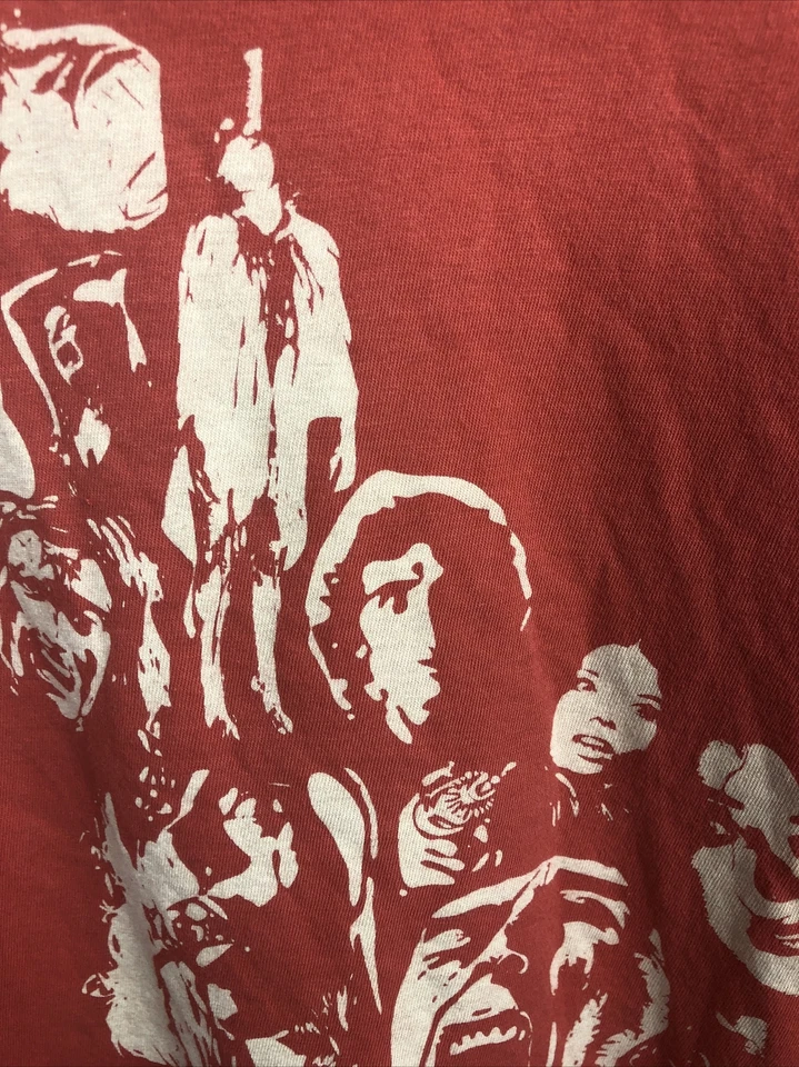 Camiseta Fresh Jive Vintage Gráfica Caras Naranja - Se Ajusta a Hombre Pequeña/Mediana Foto 4 de 4