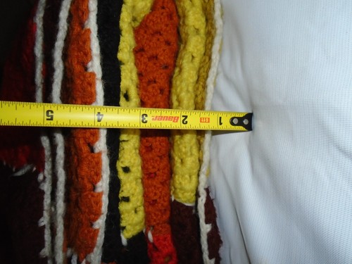 Manta De Colección Afghan Granny Core Crochet Multicolor Grande Hecha a Mano 104x96 - Imagen 12 de 13