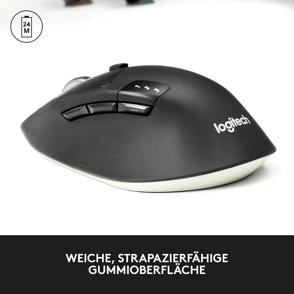 Logitech M720 Triathlon Multi-Device Kabellose Bluetooth Maus - 1000 DPI-NEU/OVP - Bild 2 von 4