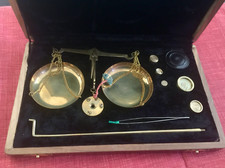 Belle Balance voyage Chargeur Laiton coffret bois avec ses poids + poids plats