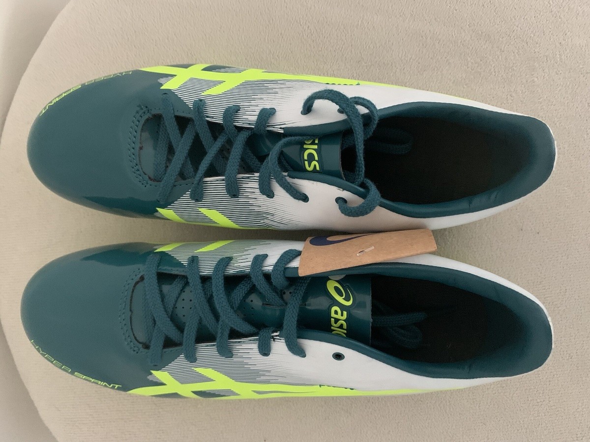 ASICS Green Yellow Hypersprint Running Shoes New Men display picture 1