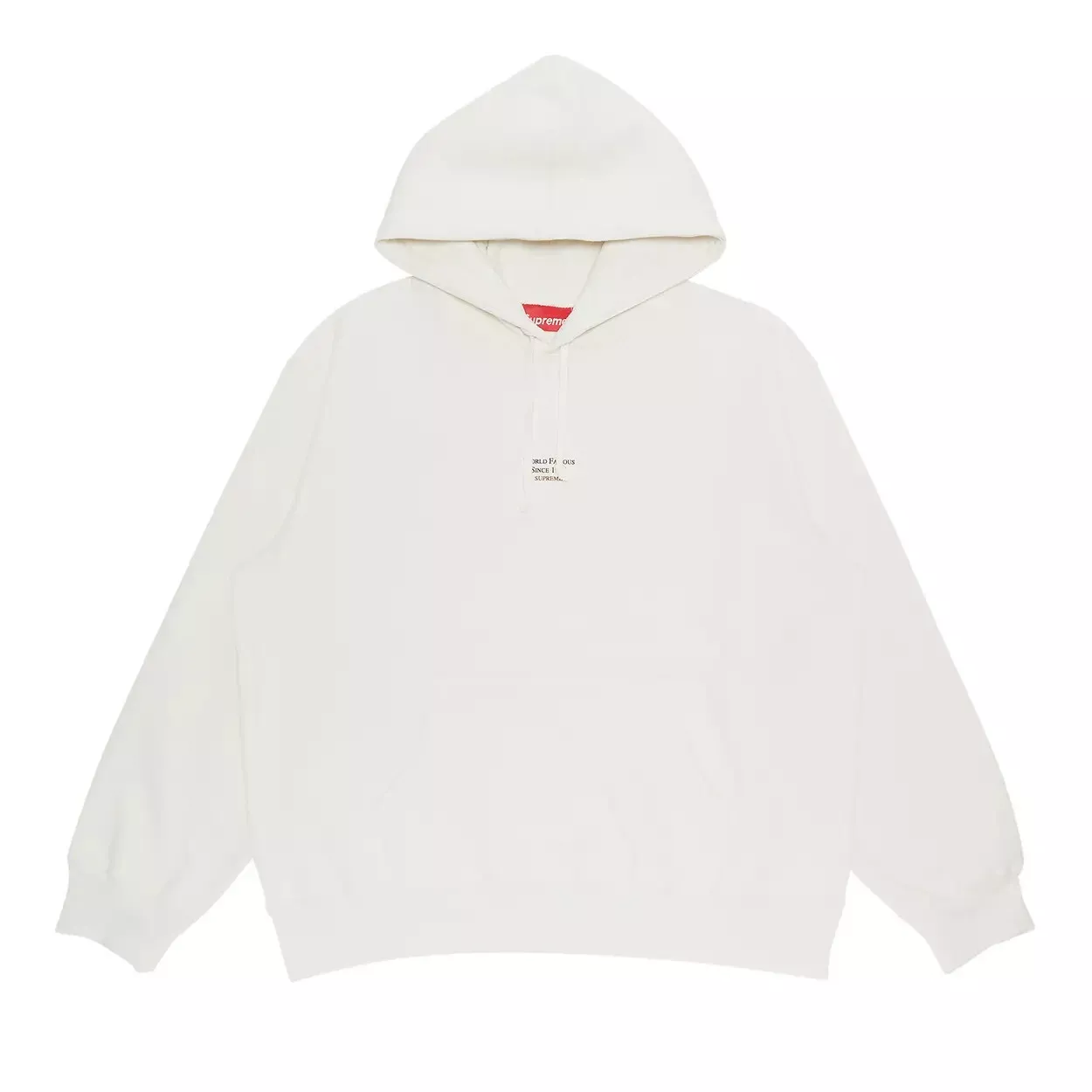 NEUF Pull à capuche Supreme Micro World Famous Hoodie blanc cassé F/W 2023 XXL