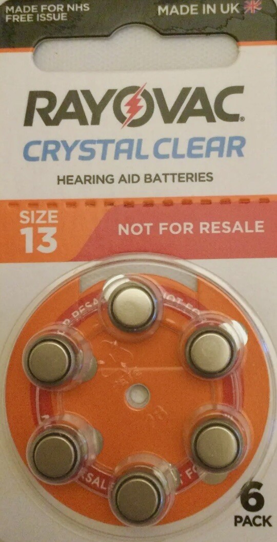 Rayovac crystal clear Hearing aid batteries size 13 Expire 2027 eBay