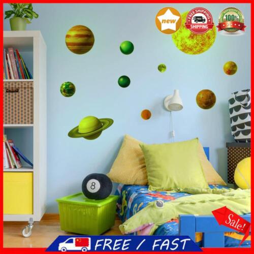 Creative Eight Planets Luminous Wall Stickers Fluorescent Ceiling Decor Decals - Photo 1/6