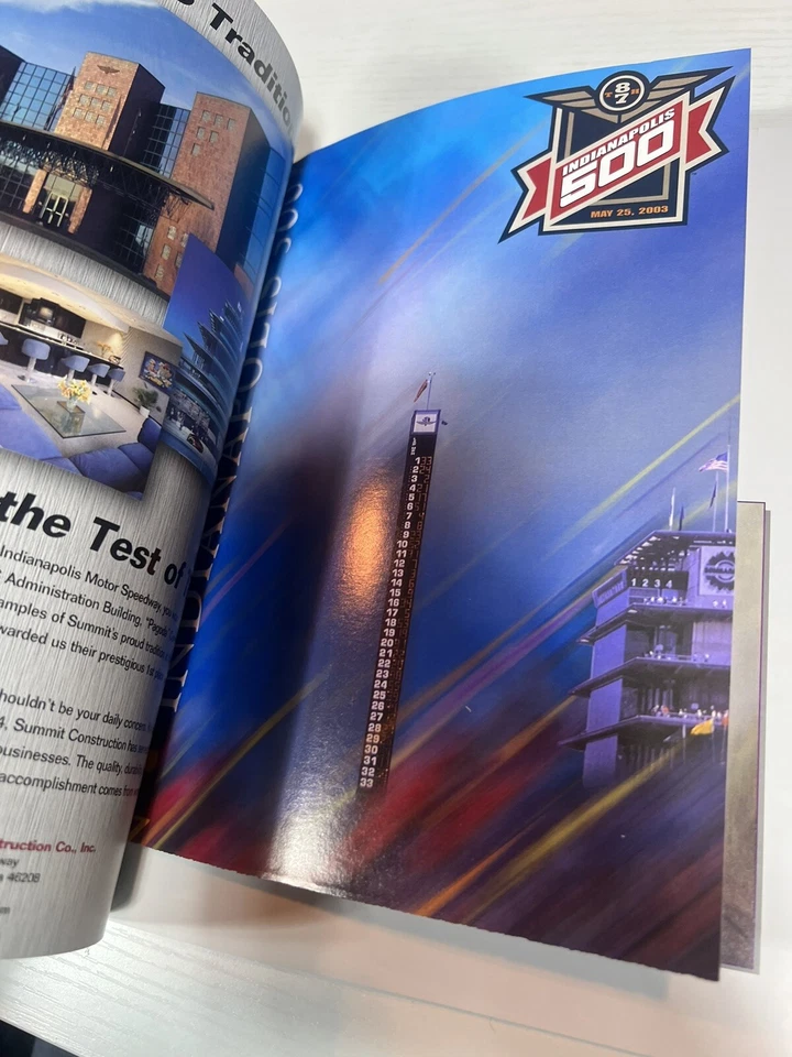 2003 Indianapolis 500 Souvenir Pre Owned Program 87th Running Indy 500 - Image 3 of 4