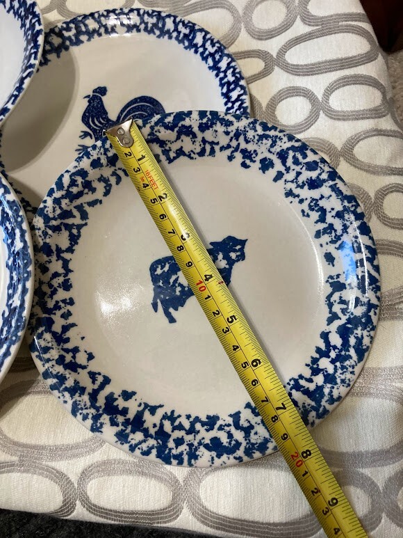 6 Folk Craft (+1 FREE PLATE) Rooster Bowls & Plates Animals By Tienshan eBay