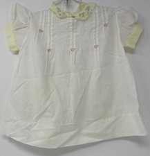 Vintage Girls Toddlers Infant Embroidered Flowers Dress Tag Handmade Philippines