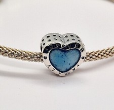 🩷Forever Family Moonstone Heart Bead Charm Genuine S925 Sterling Silver🩷