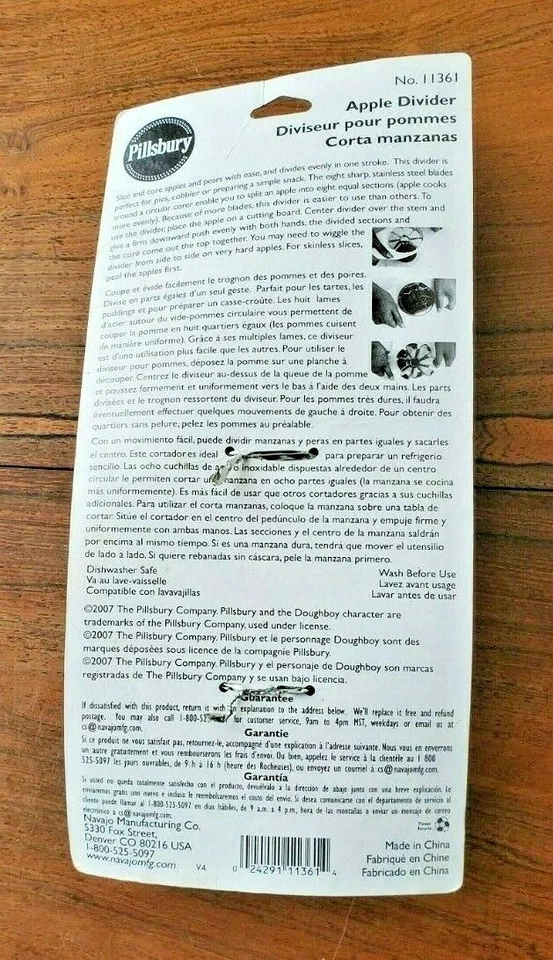 Divisor y núcleos de manzana blanca Pillsbury Cook-Eez artículo #11361 (NUEVO) Foto 2 de 4