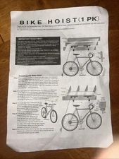 Bicycle Lift Bike Ceiling Mount Pulley Hoist Rack Garage Storage Hooks Hang