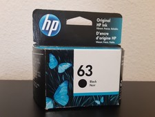 New HP 63 Black Standard Yield Ink Cartridge exp 2021 Factory Sealed