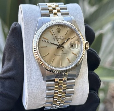 Rolex Datejust Ref: 16013 36mm Two Tone S. Steel / 18K Gold Jubilee Wrist Watch