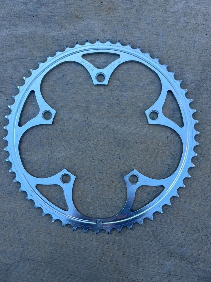 Plato Shimano Dura-Ace aleación Cirt TT | 130 BCD / 55T / EN MUY BUENA CONDICIÓN / Hecho en Japón Foto 2 de 4