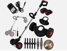 DECESPUGLIATORE A BATTERIA CON RUOTE ELETTRICO 1500W TAGLIAERBA 2 BATTERIE 48V