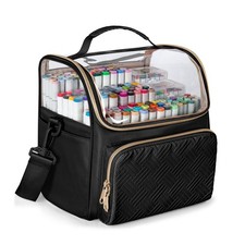 Large Marker Organizer Case for 180 Markers, Marker Storage Bag with Dividers...