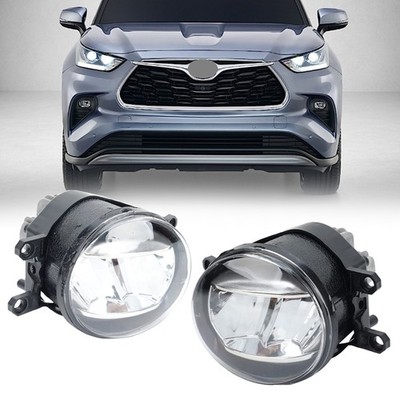 For Toyota Highlander 2020 2021 2022 2023 PAIR LED Front Bumper Fog Light Lamp