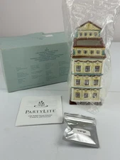 PartyLite P8275 Amsterdam Tealight House Candle Holder Hand Painted in Box
