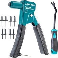 Plastic Rivet Gun Kit, 90 Degree Angle Hand Riveter with 40 Nylon Rivets 4 S...