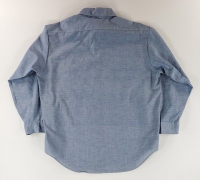 Big Mac Shirt Chambray VTG 70s 80s JC Penney Blue Button Up Long
