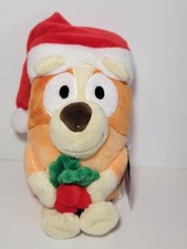 Bluey  Friends Christmas Plush 10" Sitting Bingo Wearing Santa Hat DanDee NWT