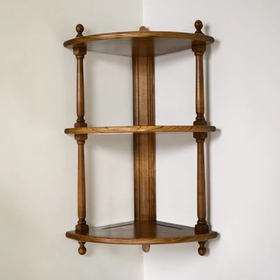 Ercol Hanging Corner Shelving Golden Dawn Finish #1104 EXC FREE UK Delivery - Image 1 of 4