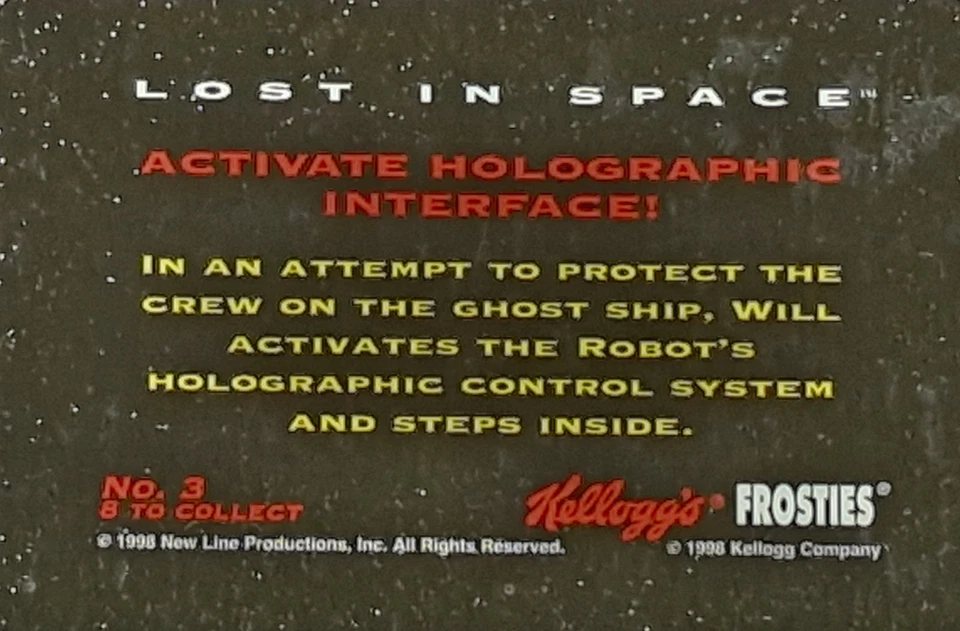 Lost In Space, Activate Holographic Interface, 1998 Trade Card, No.3 - Image 2 of 3