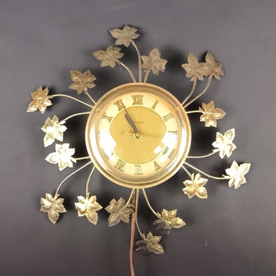 #ad #ad MCM Electric Clock Sunburst Design United Clock Co Working Condition $109.00