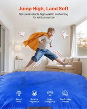 Crash Pad, 5 x 5 ft Crash Pad for Kids Sensory with Foam Blocks and Washable Cov