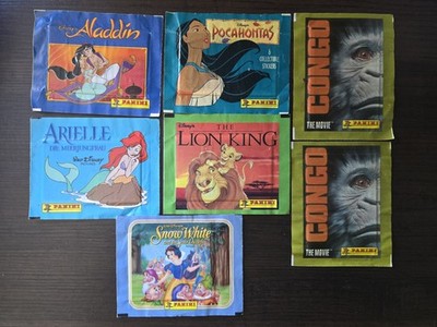 Vintage Disney Stickers The Lion King Aladdin Snow White Congo Pocahontas