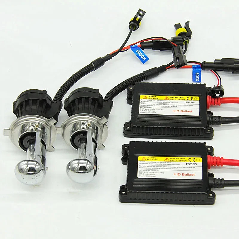 Kit de faros ocultos 55W H4-3 Bi Xenon Bixenon 12V DC 55W 6000K 8000K 4300K lámpara Foto 1 de 4