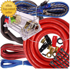 Complete 5000 Watts 0 Gauge Amplifier Installation Wiring Kit Amp PK1 0 Ga Blue