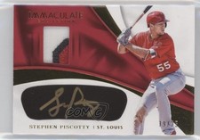 2017 Immaculate Carbon Material Signatures 19/25 Stephen Piscotty Auto 1v1
