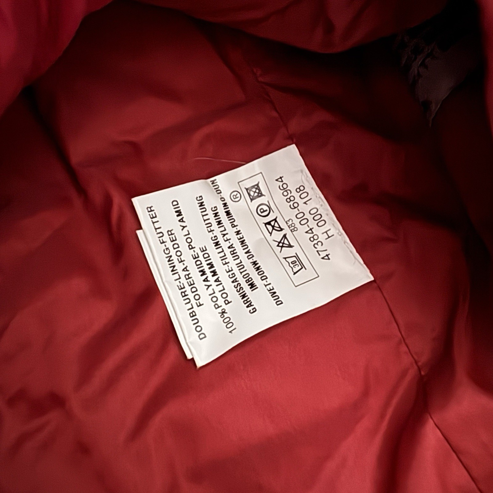 Moncler Puffer Down Long Jacket Red Authentic Siz… - image 5