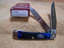 CASE XX OCEAN BLUE GATOR JIGGED BONE 53980 TRAPPER LIMITED ED  XXXVIII 6254 SS
