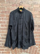 Shanghai Tang Men’s Silk Jacket, Sz 36, Black