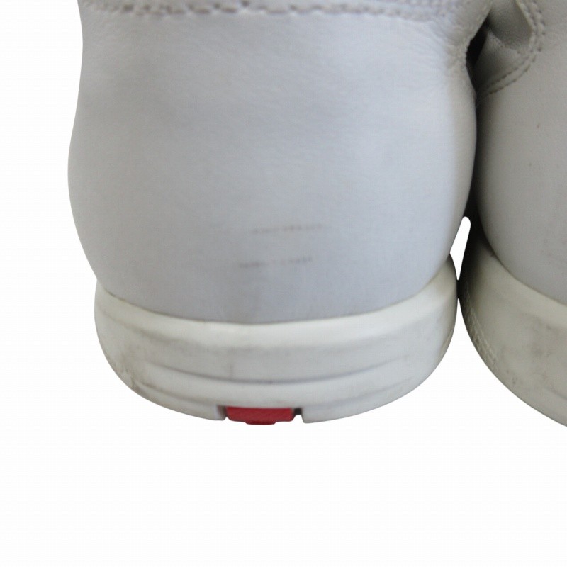 Prada Sports Sneakers White Leather Rubber Sole Low Cut used 25cm thumbnail 6