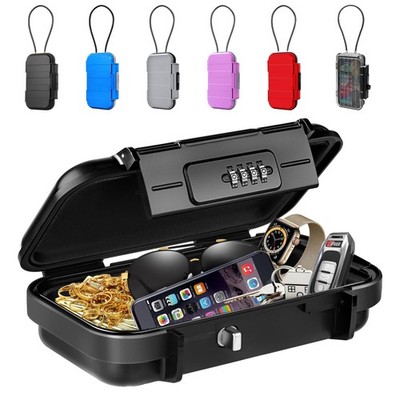 Portable Safe with Removable Chain, Anti-Theft Beach Safe Box, Waterproof Com...