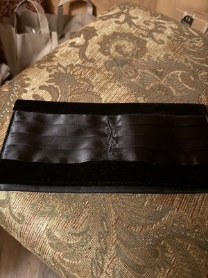 YVES SAINT LAURENT Velvet Satin Evening Clutch
