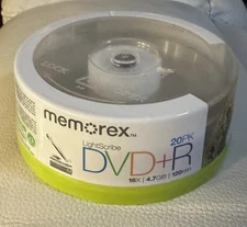 Memorex DVD+R Lightscribe 16x 4.7GB 120min 20 Pack | NEW Sealed