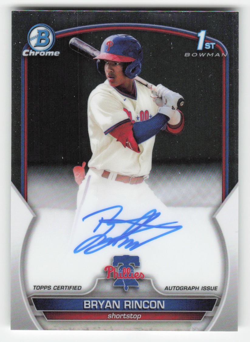 Bryan Rincon 2023 Bowman Chrome Chrome Prospect Autographs #CPA-BRN