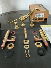 Kohler Revival T16119-4-PB Deck Mount Bath Faucet Polished Brass Scroll handles