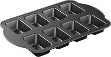 Tiawudi 1 Piece Non-Stick Mini Loaf Pan, Carbon Steel Baking Bread Pan, 8-Cavity