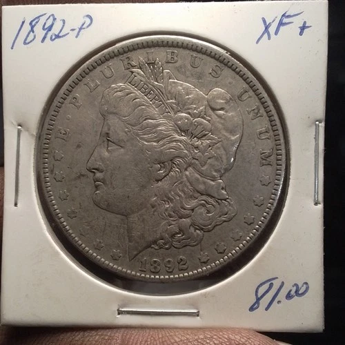 Antique Vintage 1892 P Morgan Silver Dollar$ XF+ Philadelphia