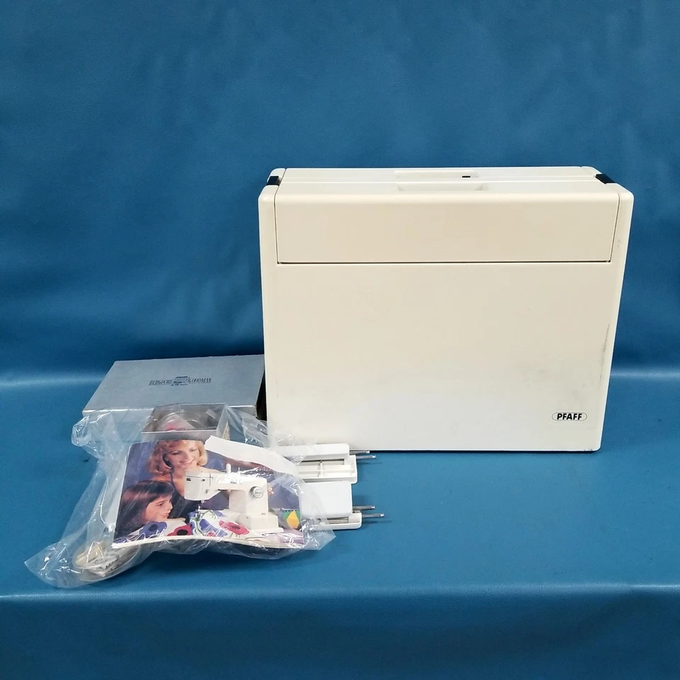 Excelente estado usado! Máquina de costura PFAFF 1222 E com estojo + pedal + acessórios + manual - Imagem 3 de 4