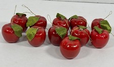 Set of 11 Small Red Apples Christmas Ornaments